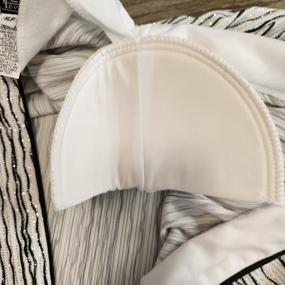 Alex Evenings Petite Jacket Black White Zip Front  XLP - Picture 8 of 11